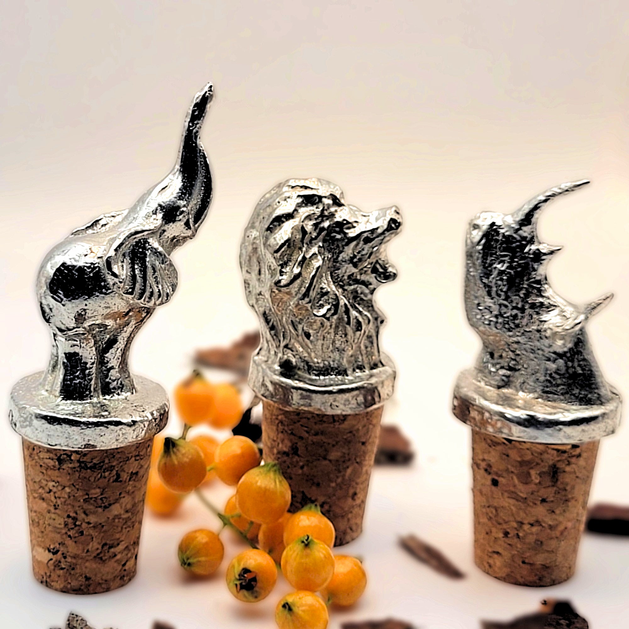 Pewter Alligator Bottle Stopper