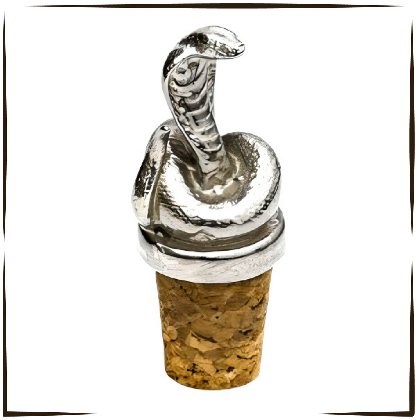 Pewter - Amazing African Cobra - Bottle Stopper