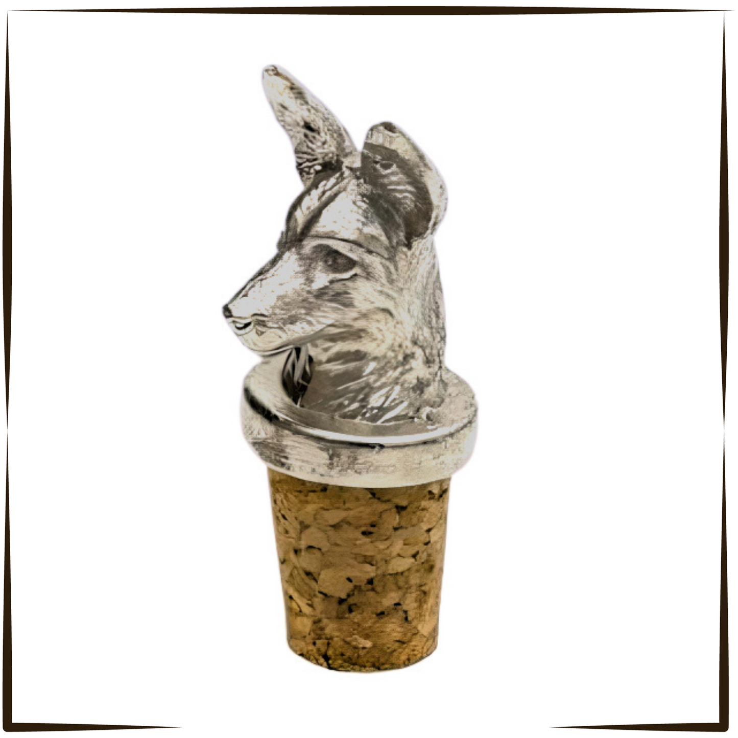 Pewter - Unique African Wild Dog Bottle Stopper