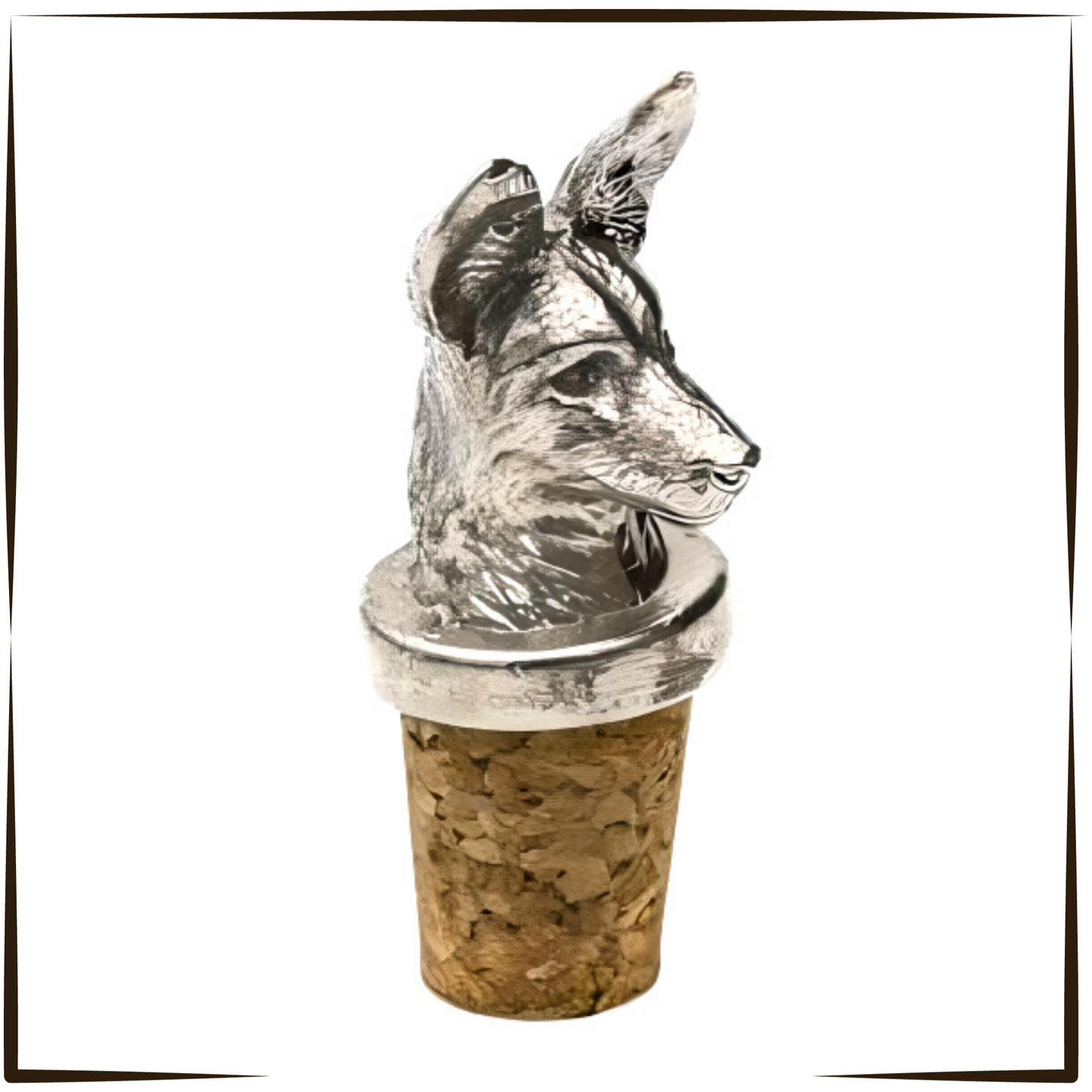 Pewter - Unique African Wild Dog Bottle Stopper