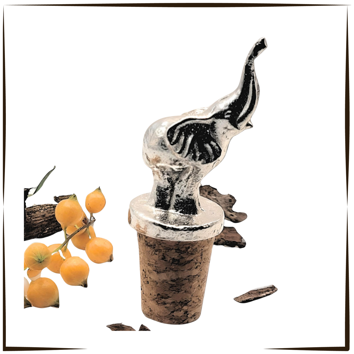 Pewter - Stunning African Elephant Bottle Stopper
