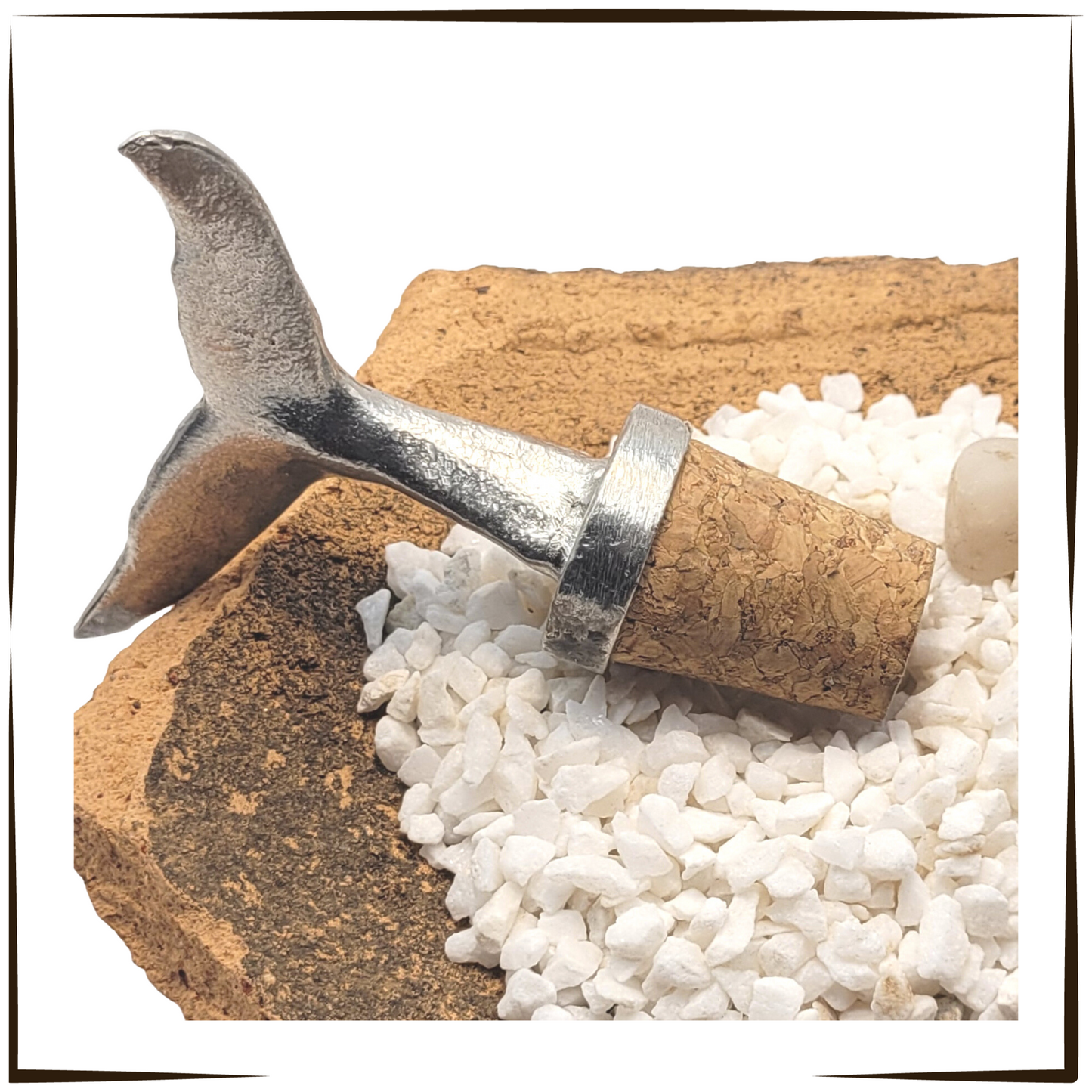 African Pewter - Bottle Stopper Whale Tail