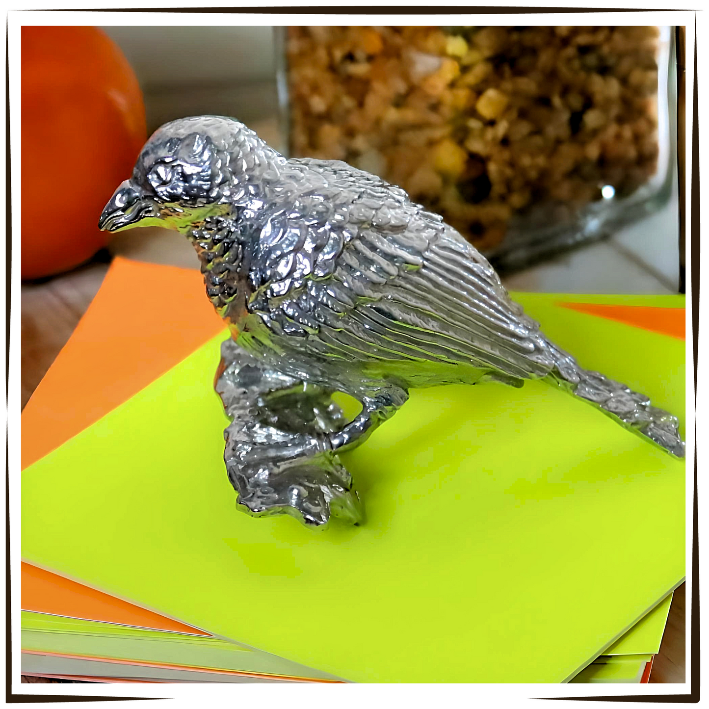 Pewter - Beautiful Buffalo Weaver - Paperweight