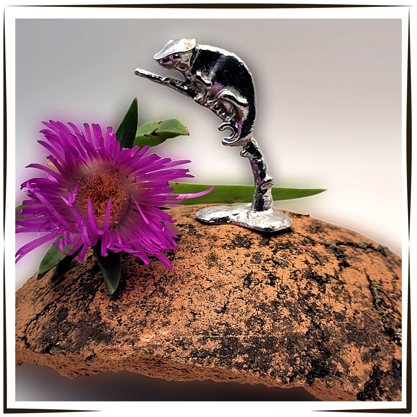 Pewter - Enchanting Baby Gecko Blossom and Baby Chameleon-Rango