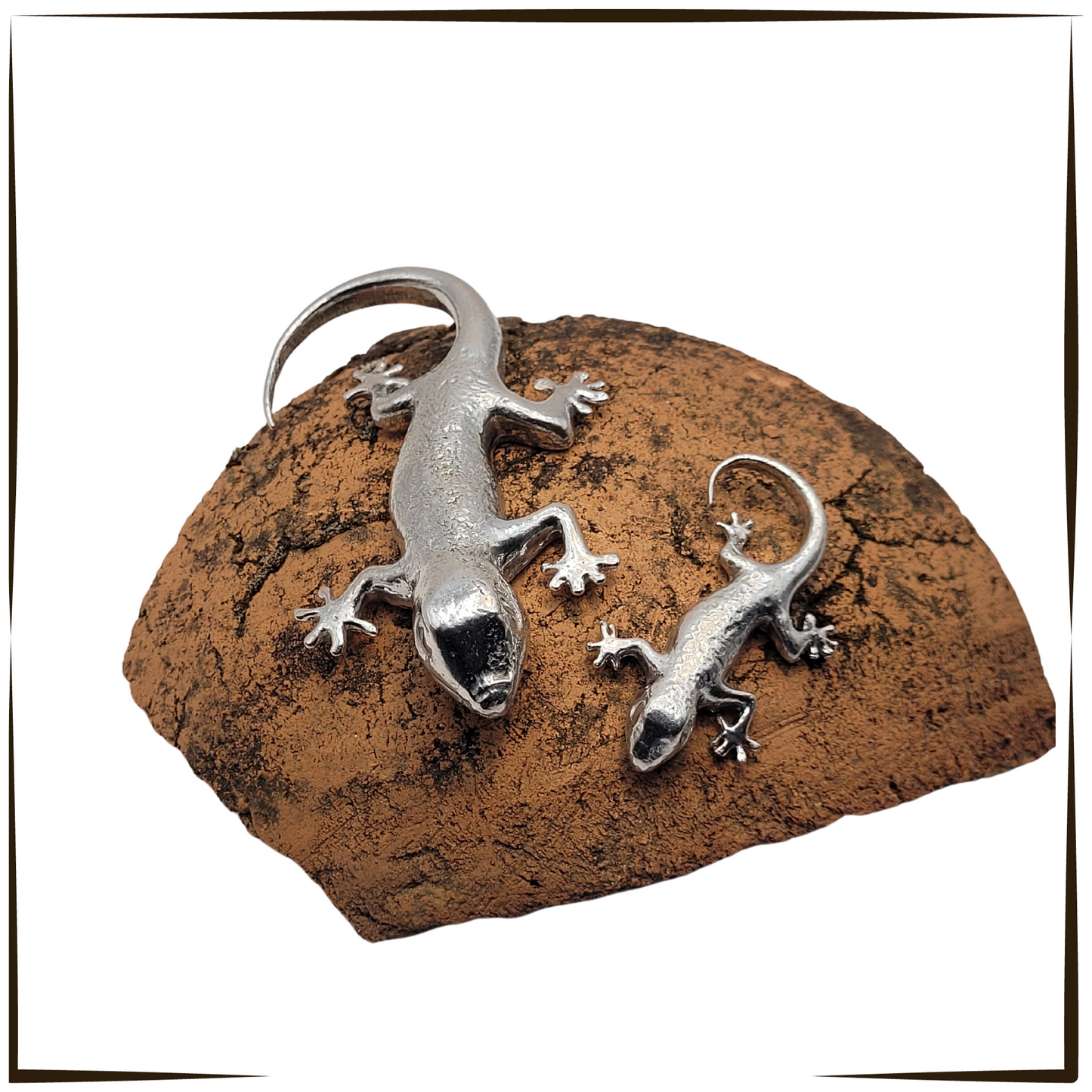 Pewter - Cheery Gecko Bella and Baby Blossom
