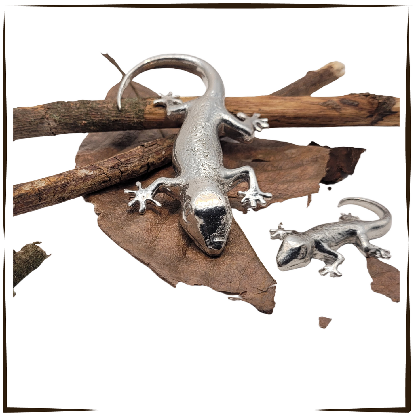 Pewter - Cheery Gecko Bella and Baby Blossom