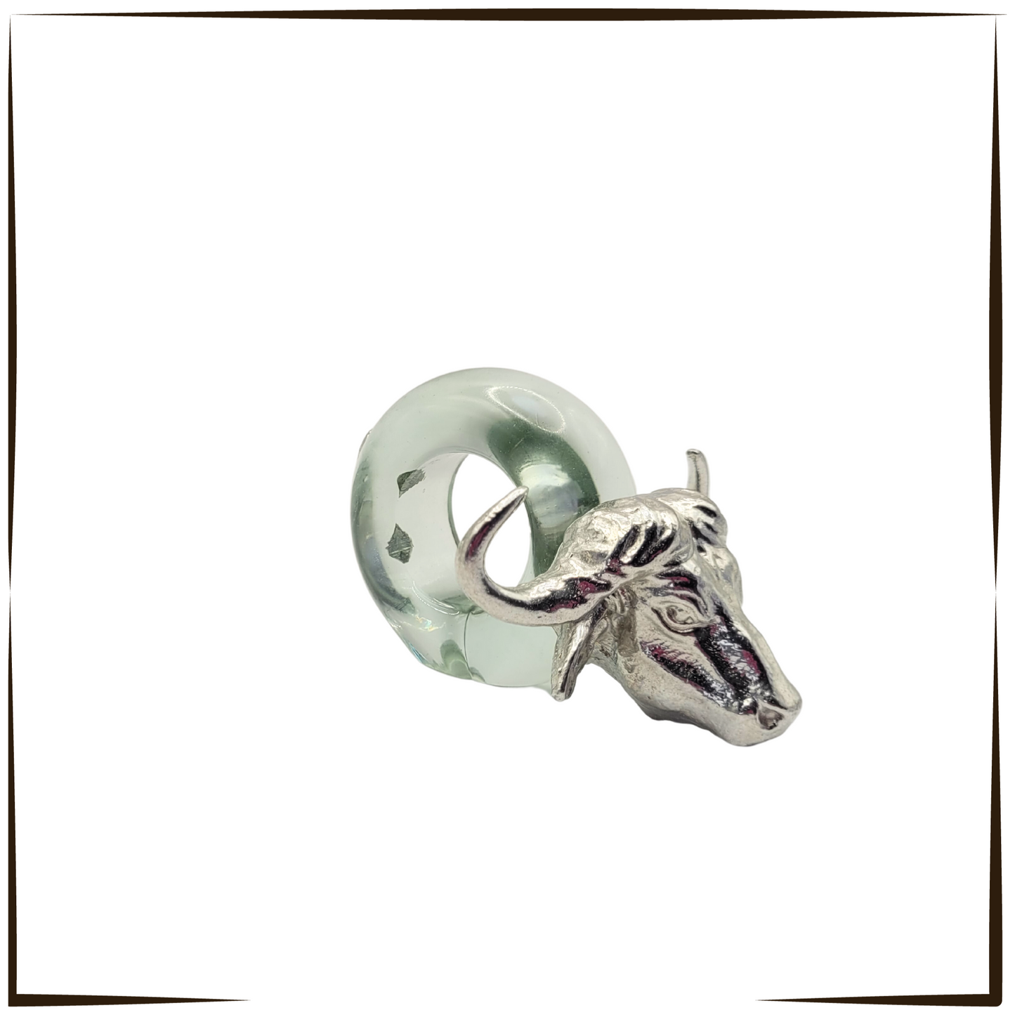 African Pewter - Napkin Ring Buffalo