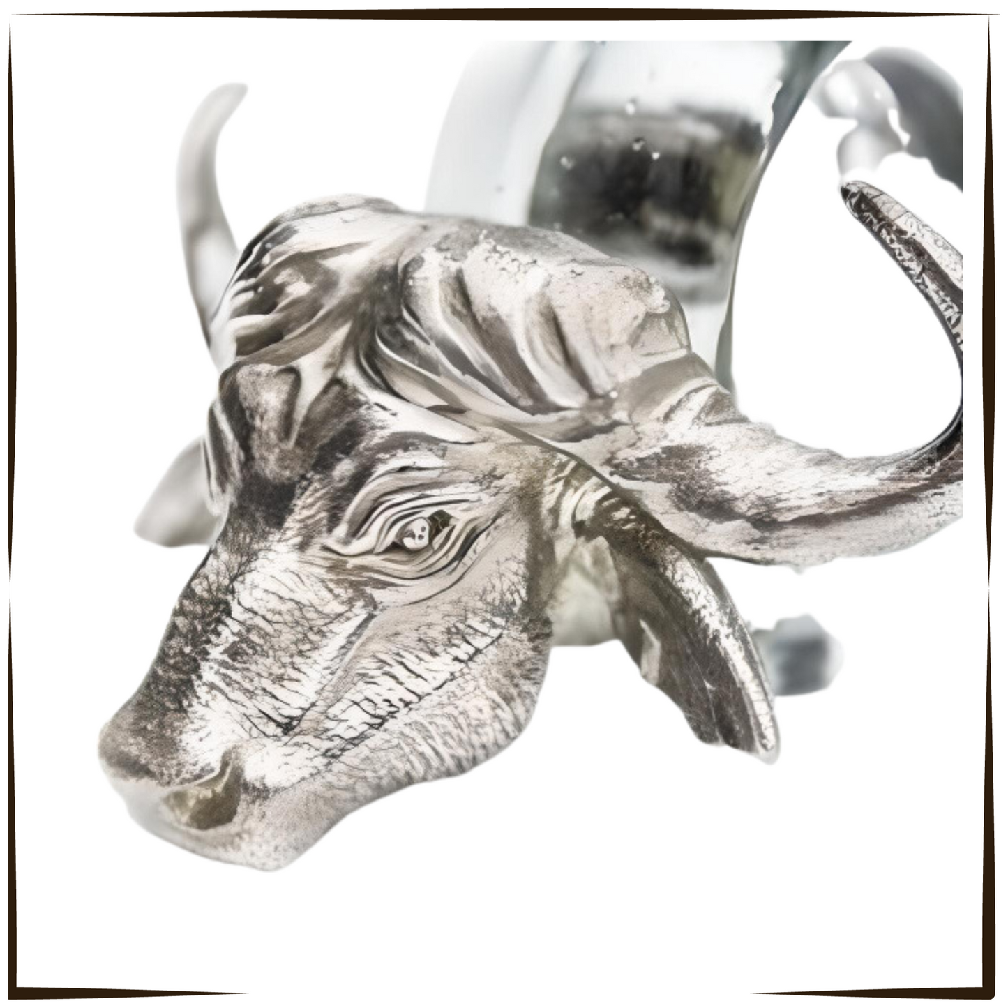 African Pewter - Napkin Ring Buffalo