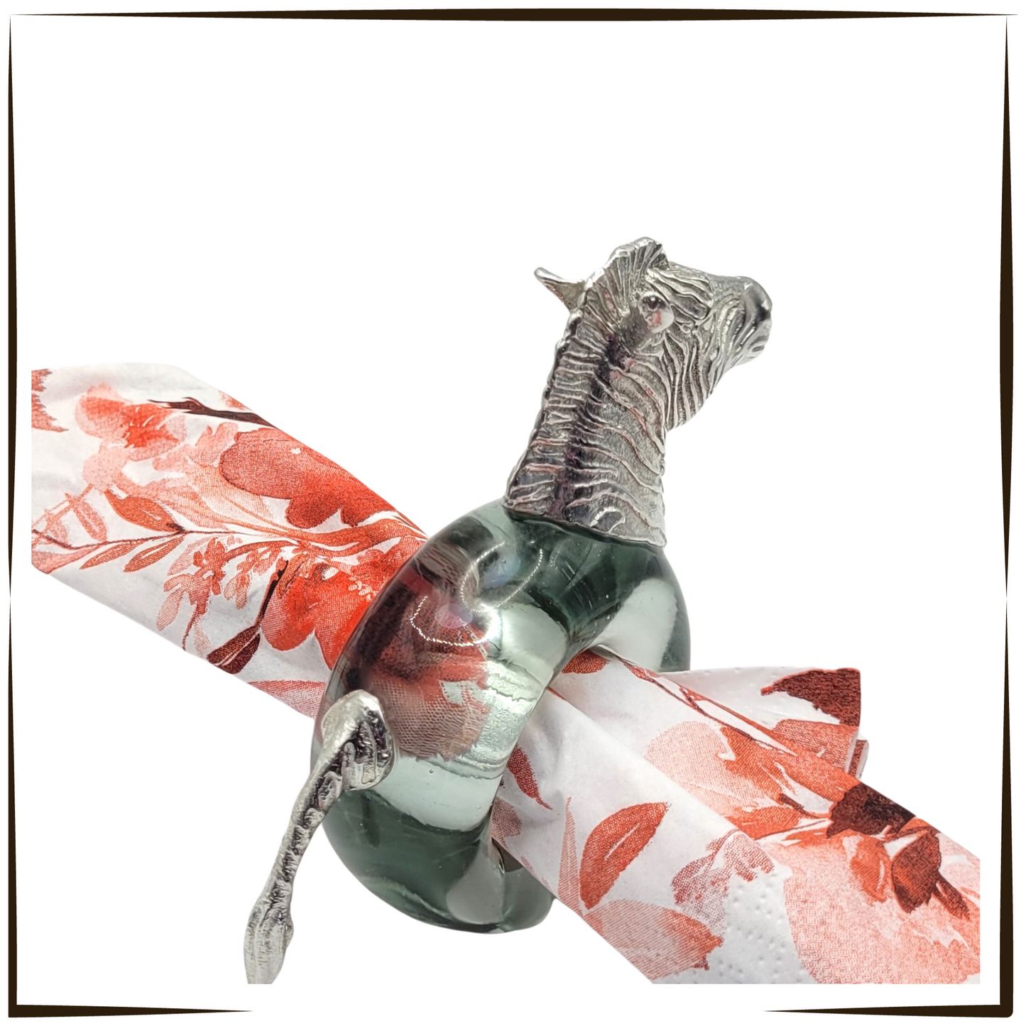 African Pewter - Napkin Ring - Zebra