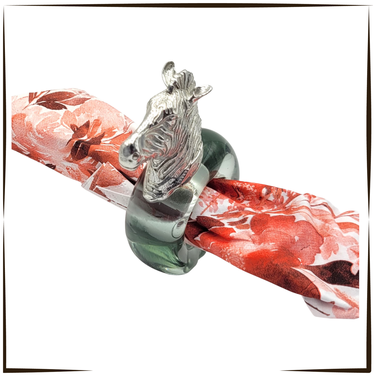 African Pewter - Napkin Ring - Zebra