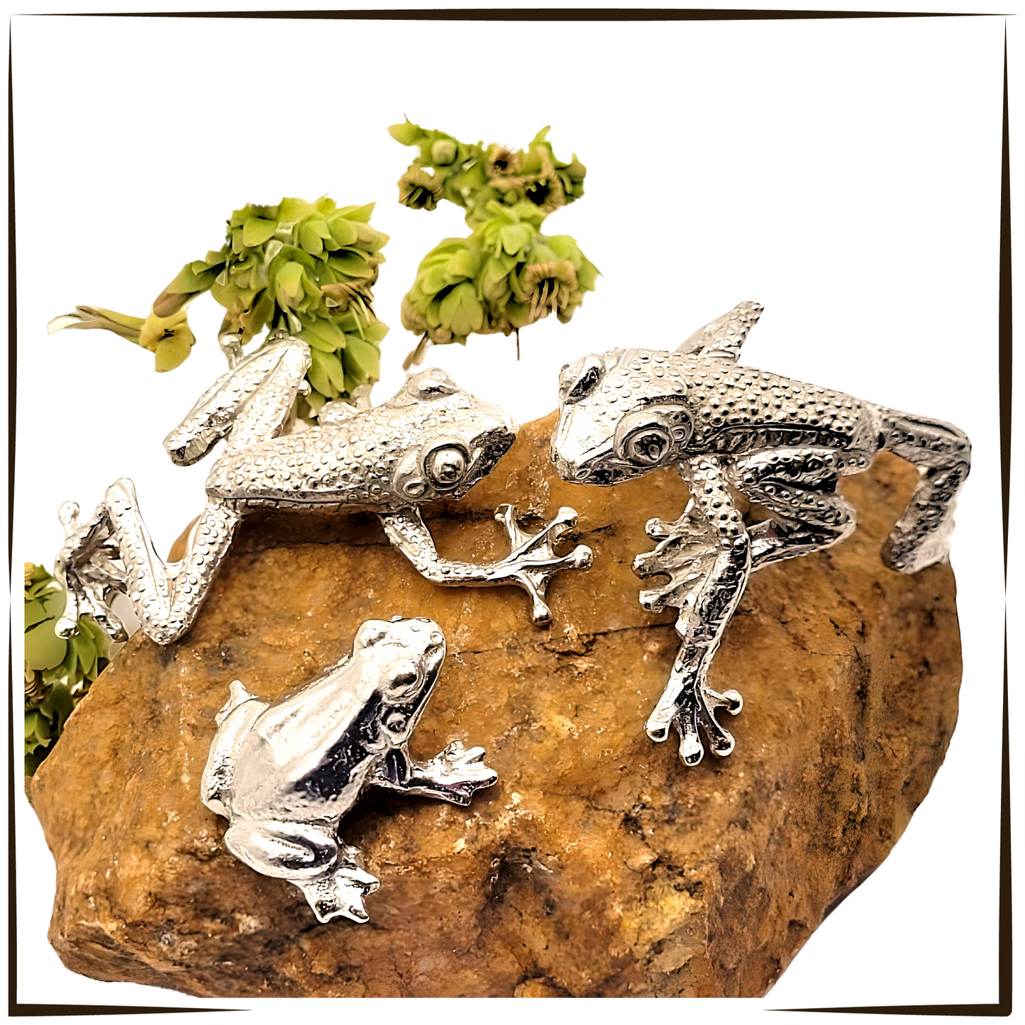 Pewter - Adorable Tree Frog Trio