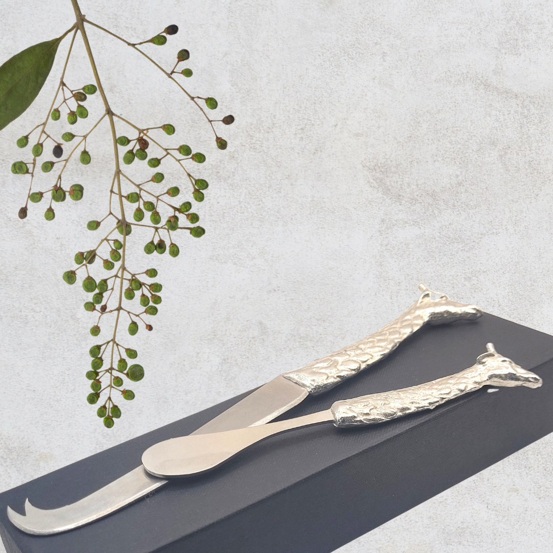 Pewter - Elegant Giraffe - Pate Knife
