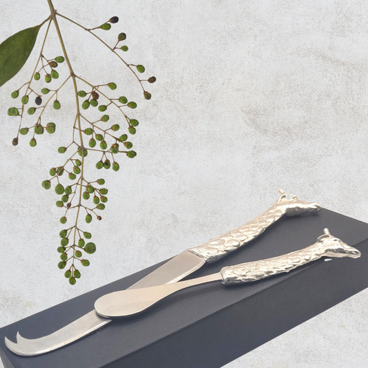 Pewter - Elegant Giraffe - Cheese Knife