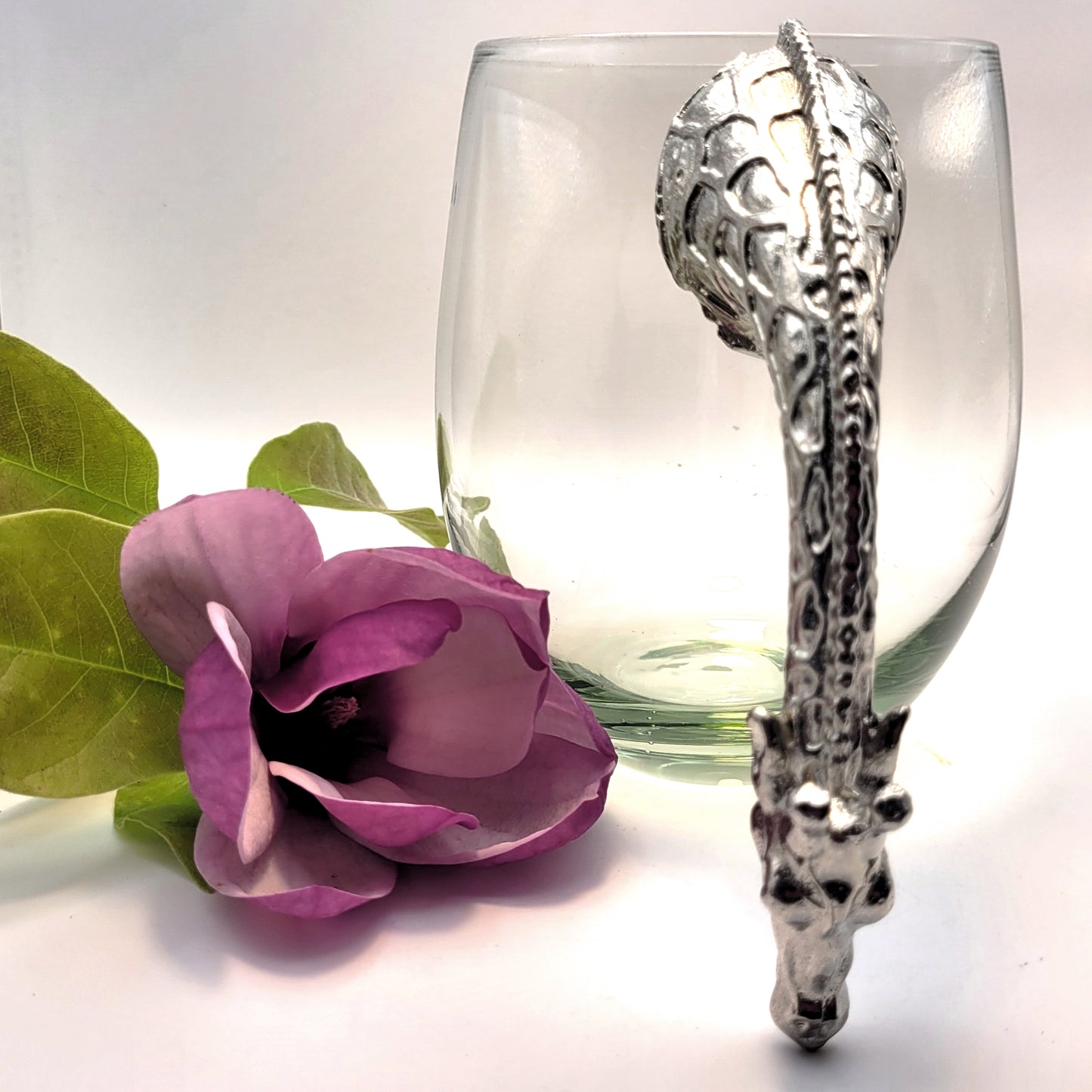 Recycled Glass and Pewter Beer Glass - Giraffe Rhana