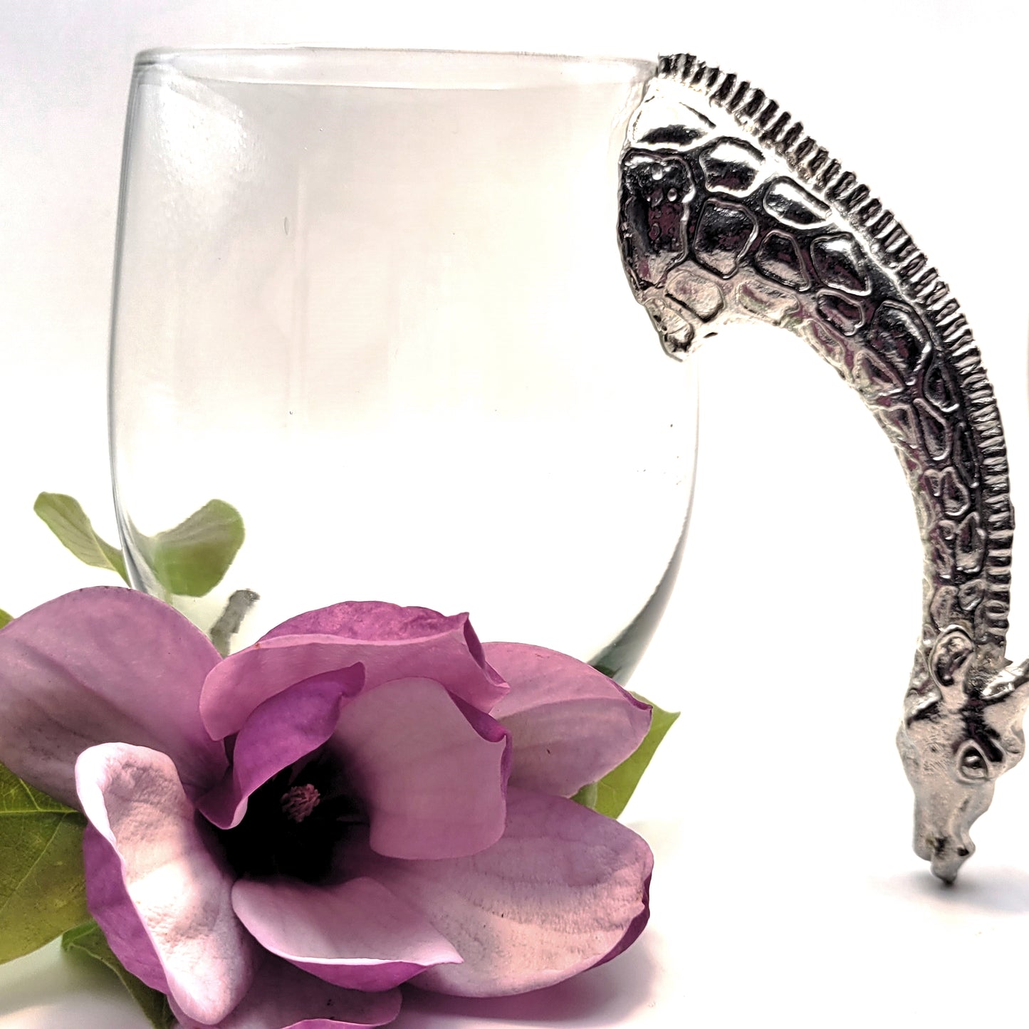 Recycled Glass and Pewter Beer Glass - Giraffe Rhana