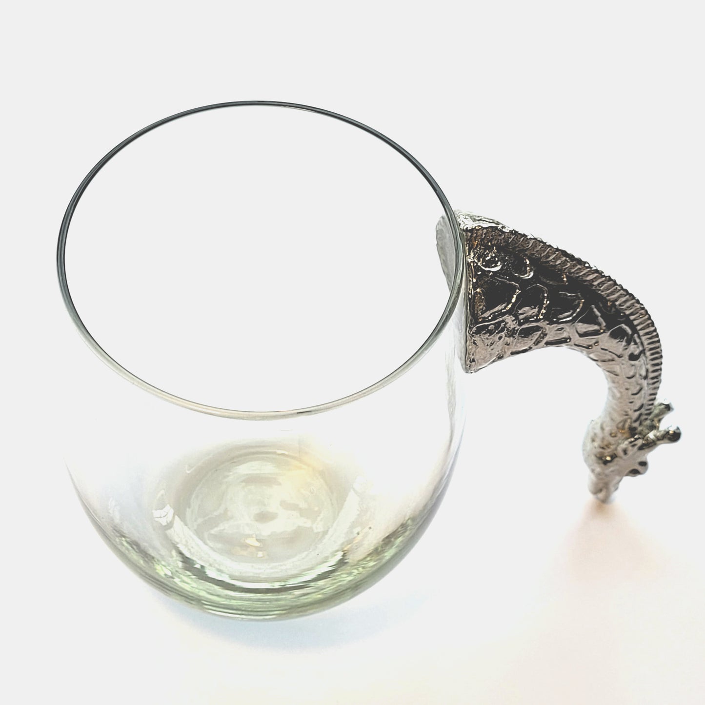 Recycled Glass and Pewter Beer Glass - Giraffe Rhana
