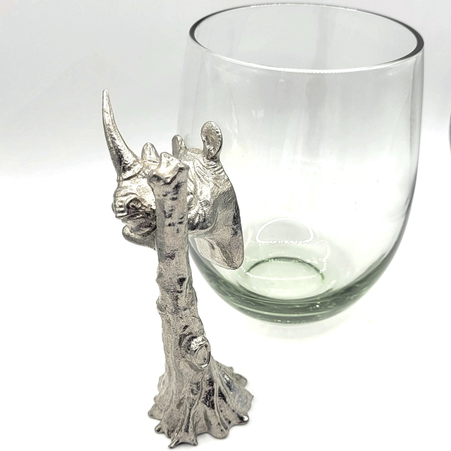Recycled Glass and Pewter - Beer Glass - Stromm The Rhino