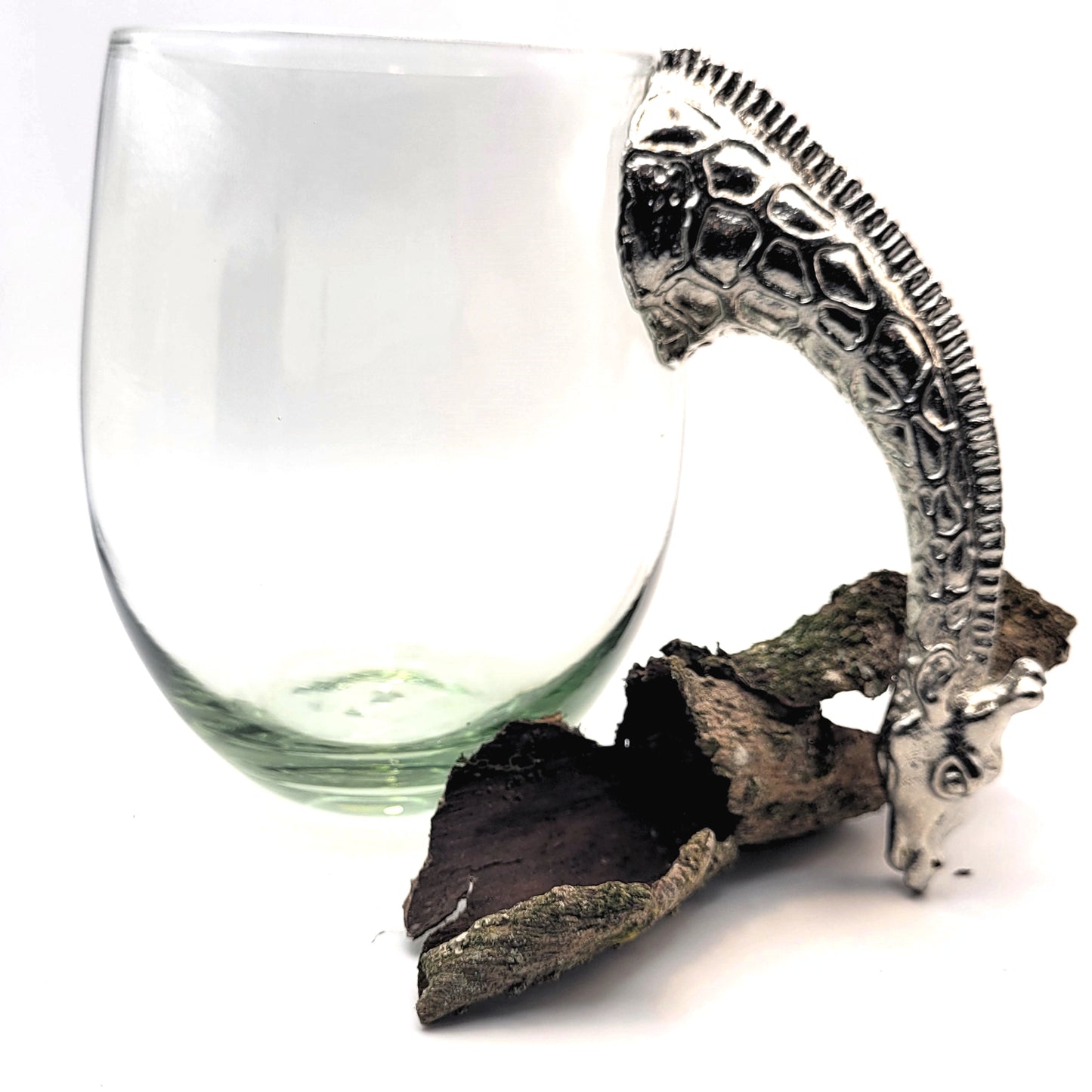 Recycled Glass and Pewter Beer Glass - Giraffe Rhana