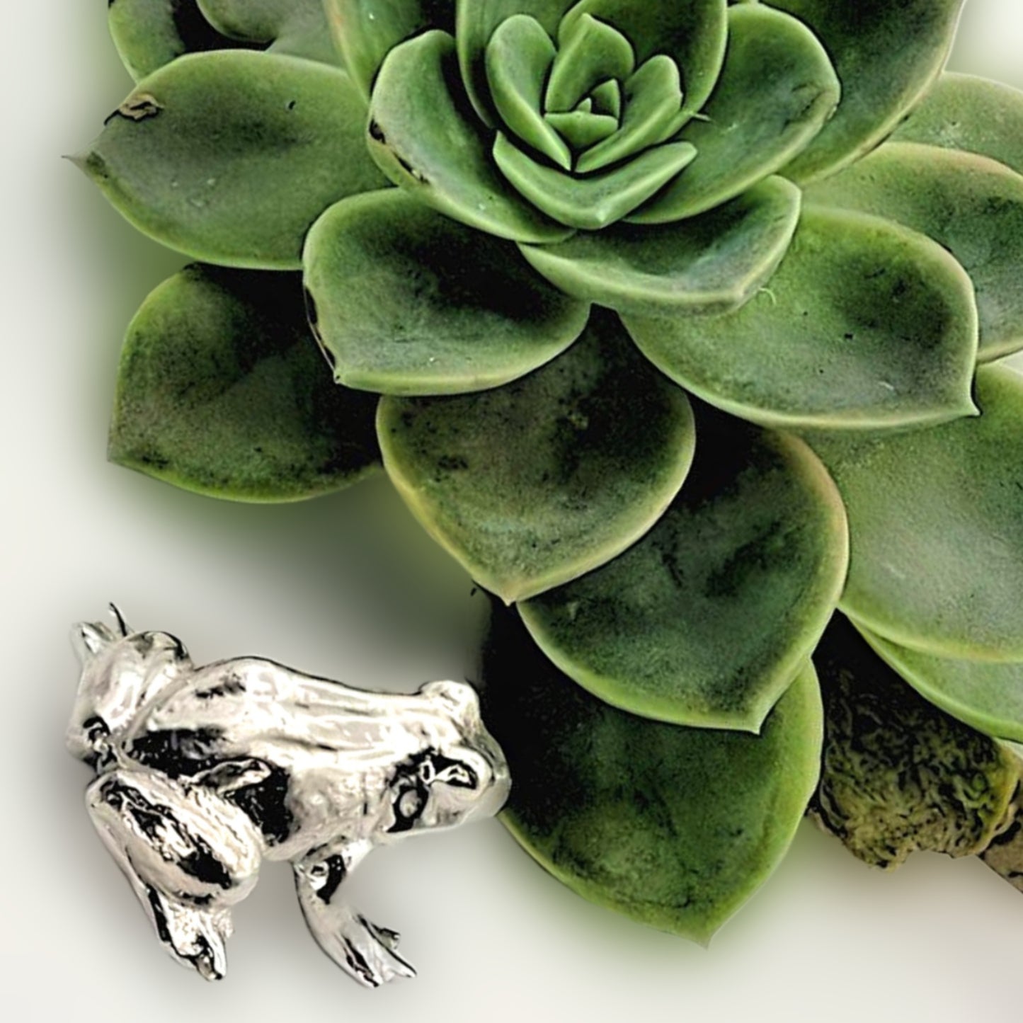 Pewter - Cute Little Fat Frog Plops