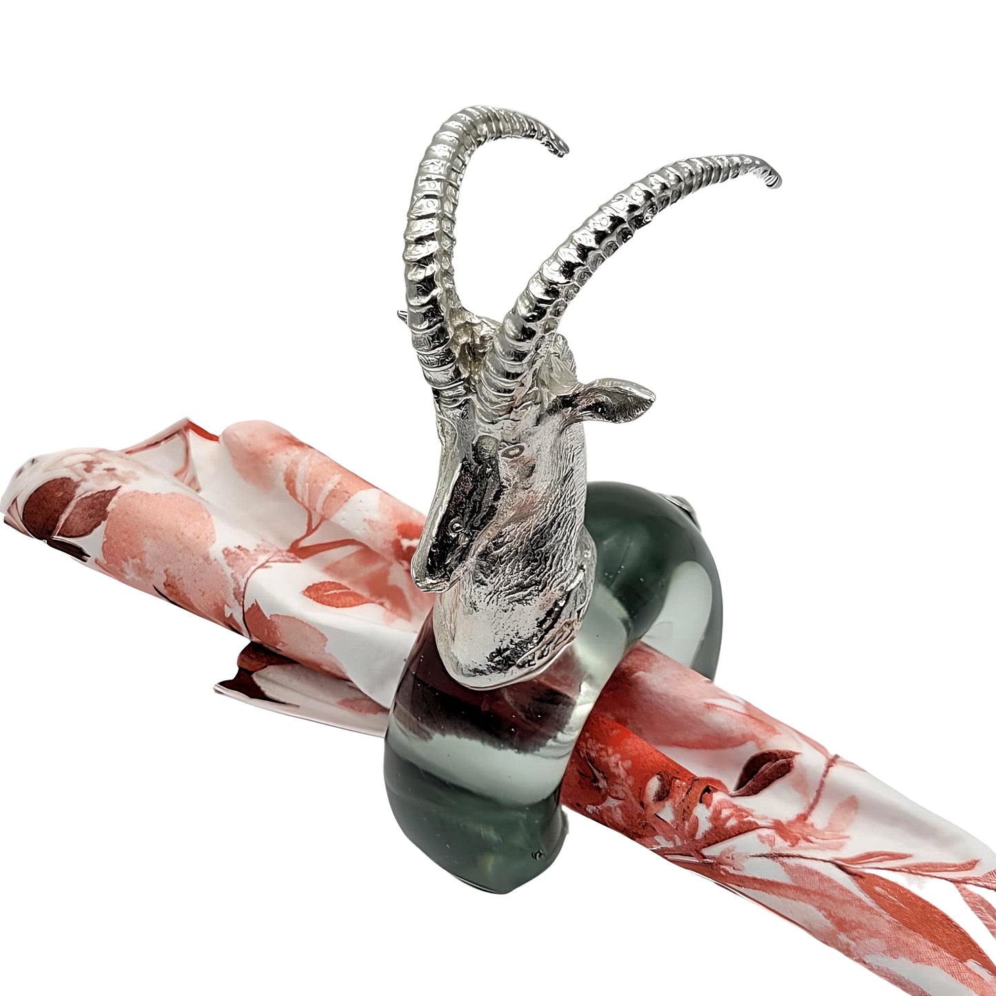 Pewter and Recycled Glass - Napkin Ring - Sable