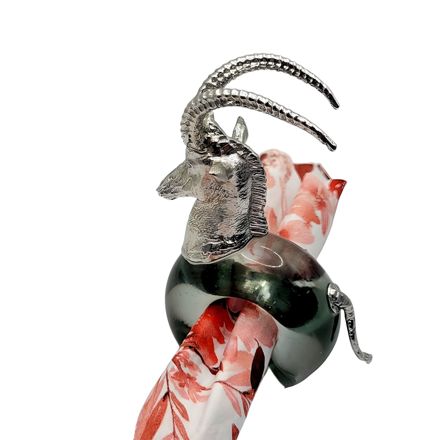 Pewter and Recycled Glass - Napkin Ring - Sable