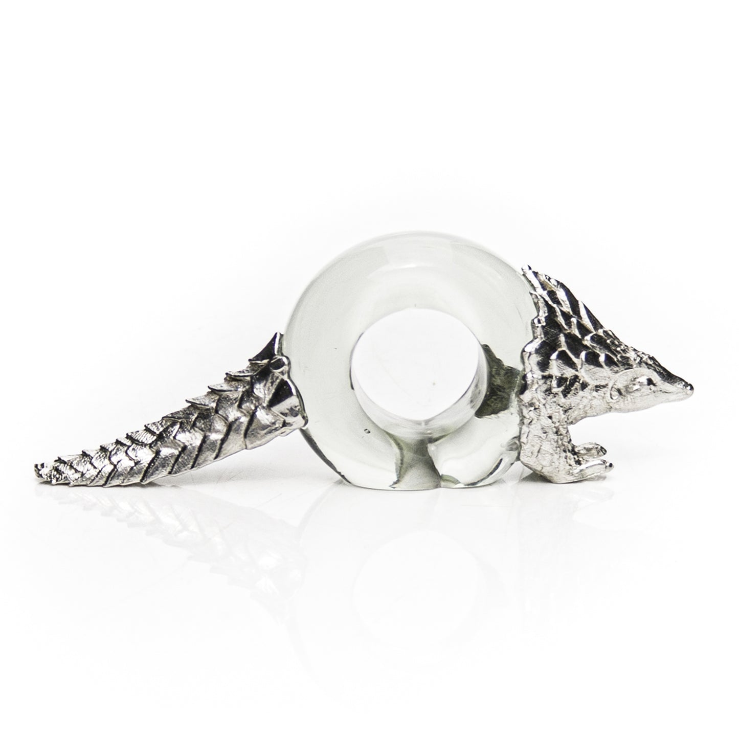 Pewter and Recycled Glass - Napkin Ring - Pangolin