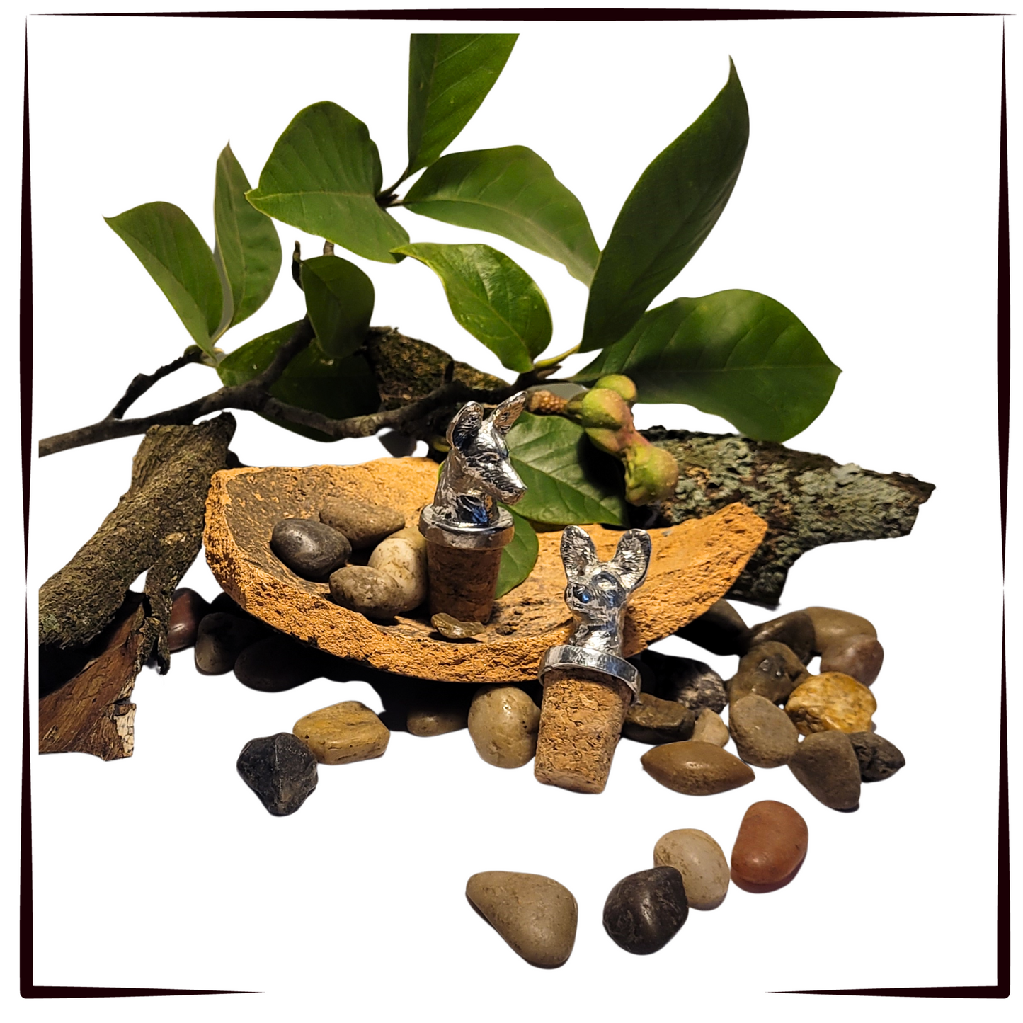 Pewter - Amazing African wild Dog - Bottle Stopper