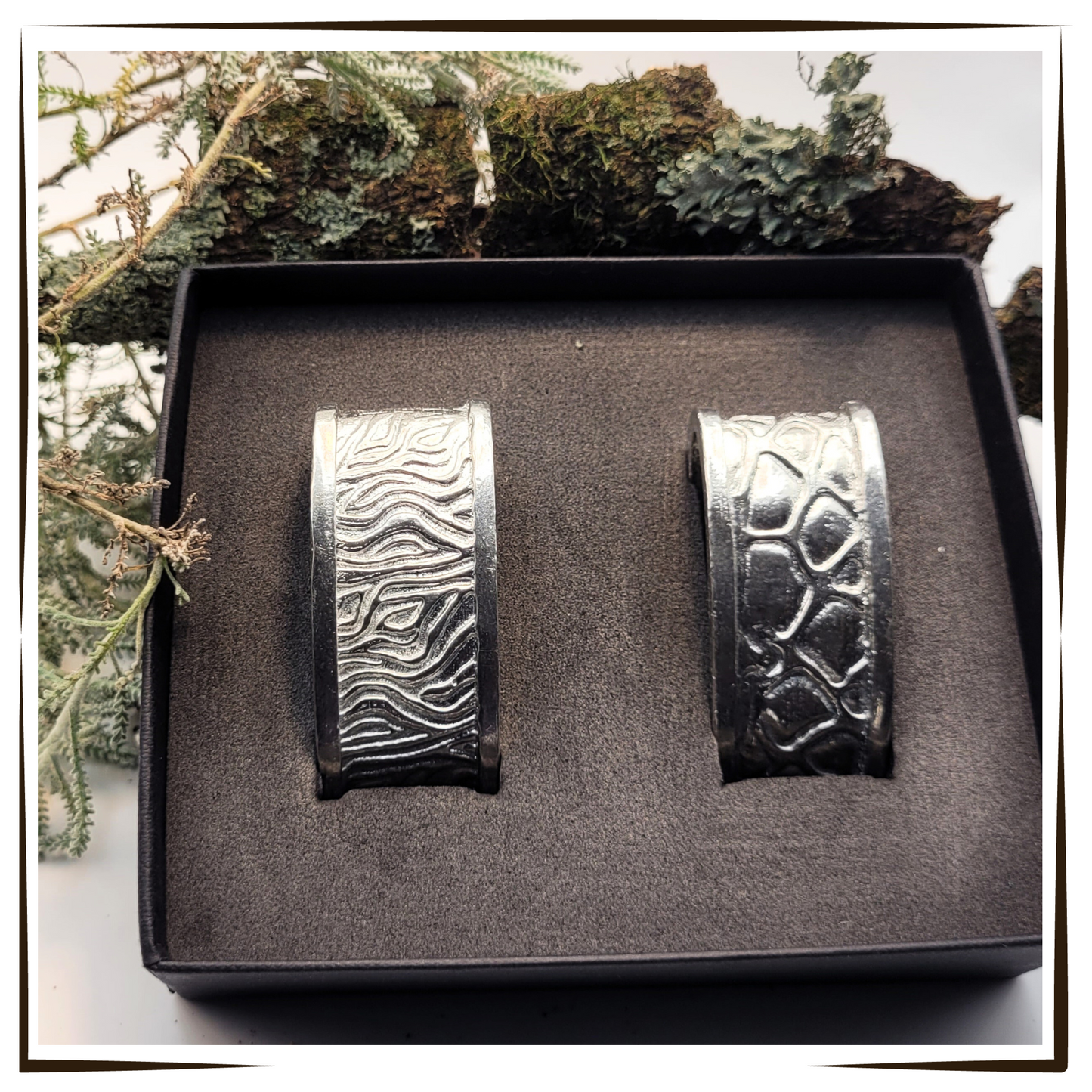 Pewter - Unique Animal Print Napkin Rings