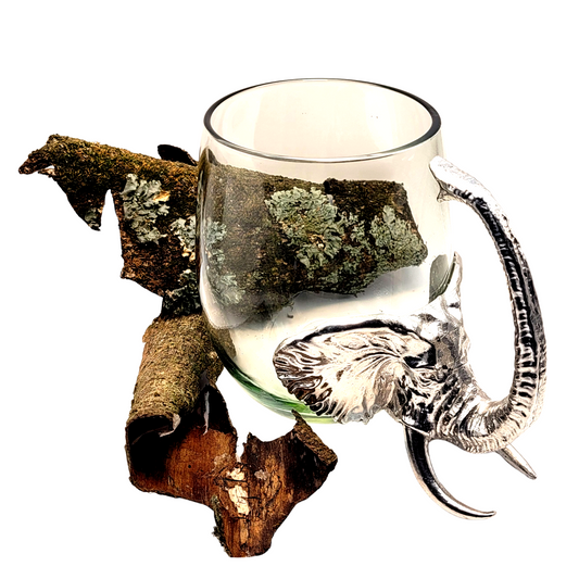 Recycled Glass and Pewter Beer Glass - Tusker The Elephant