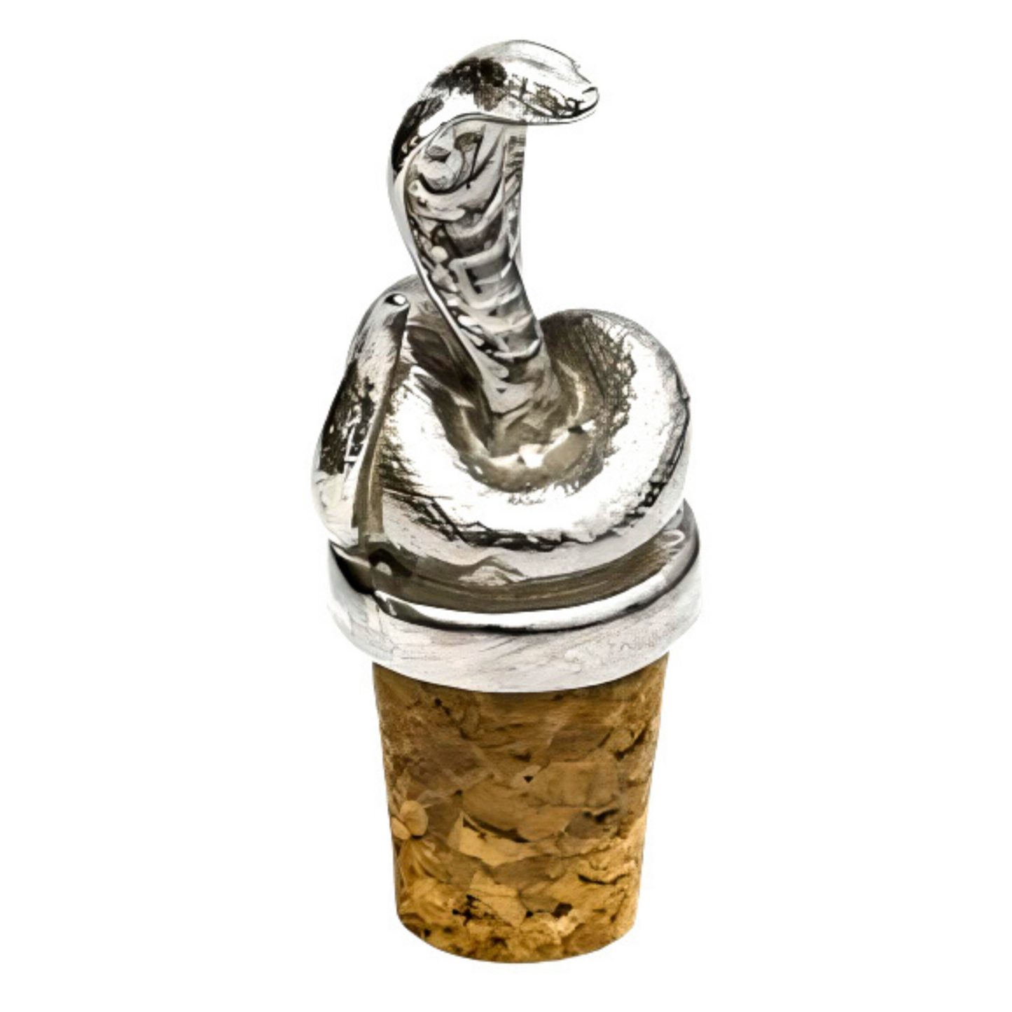 Pewter - Amazing African Cobra - Bottle Stopper