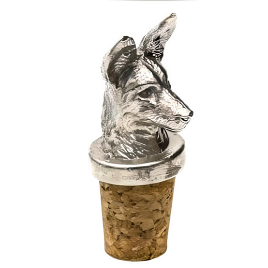 Pewter Bottle Stopper - Amazing African Wild Dog