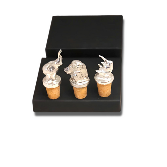 Pewter - Awesome African Trio - Bottle Stopper