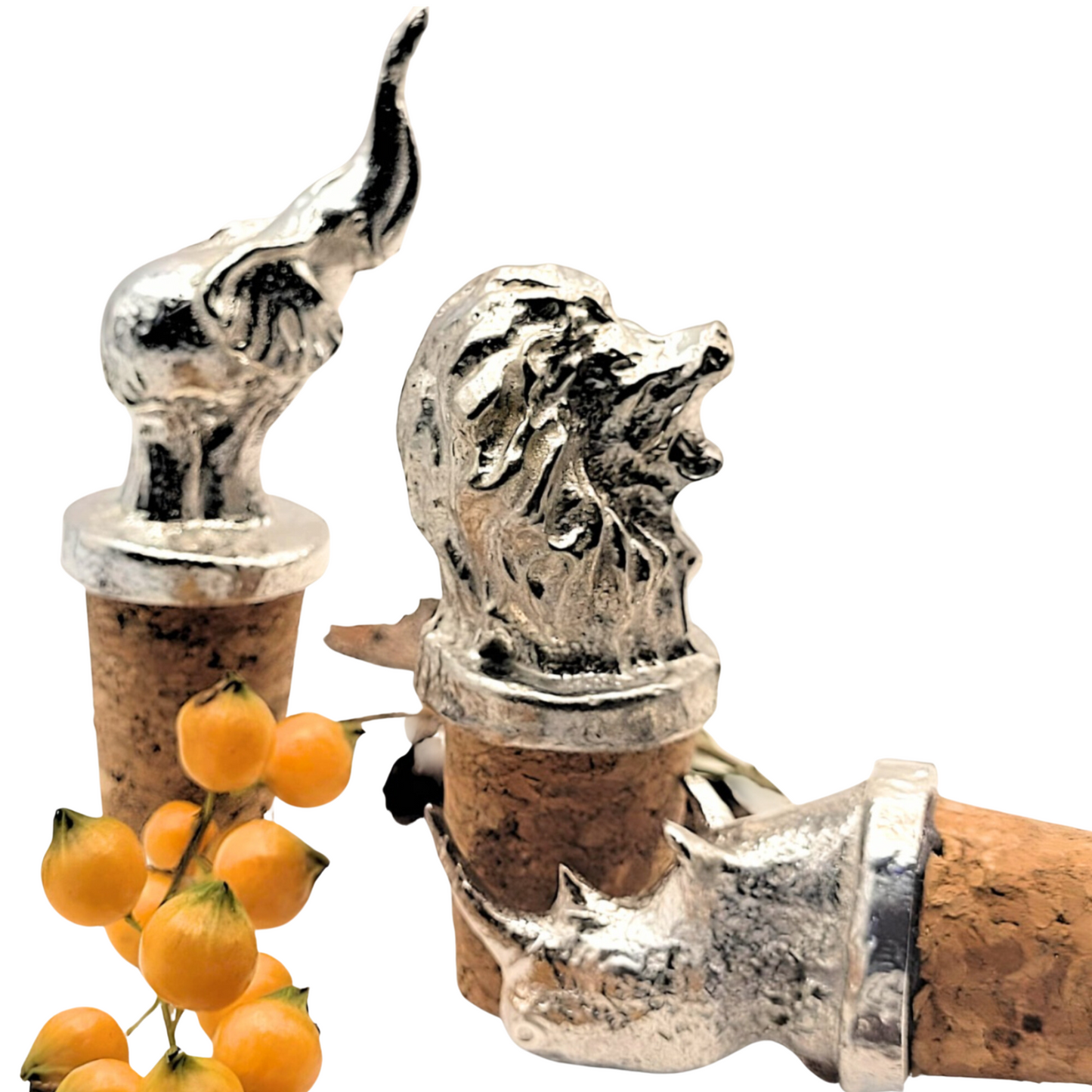 Pewter - Awesome African Trio - Bottle Stopper
