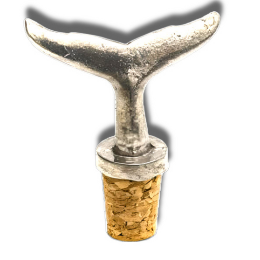 Pewter - Ocean Inspired - Whale Tail - Bottle Stopper