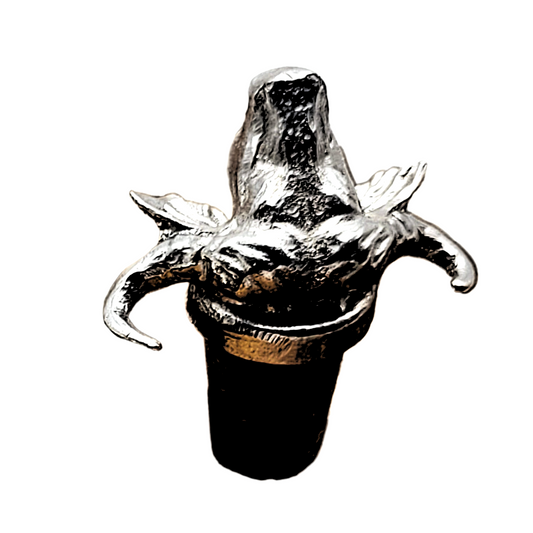 Pewter - Striking Buffalo - Bottle Stopper