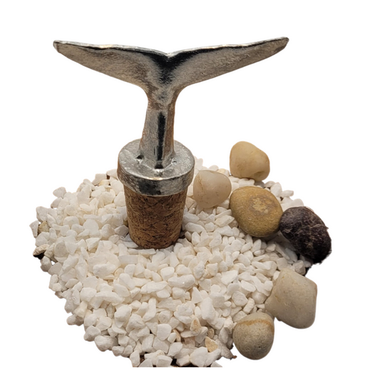Pewter - Ocean Inspired - Whale Tail - Bottle Stopper