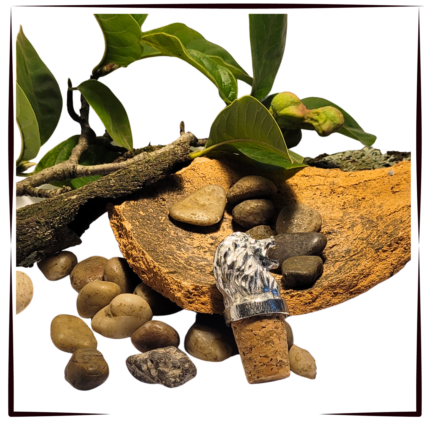 Pewter - Fearless Lion - Bottle Stopper