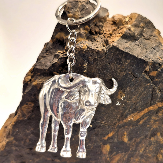 Pewter - Keyring Buffalo