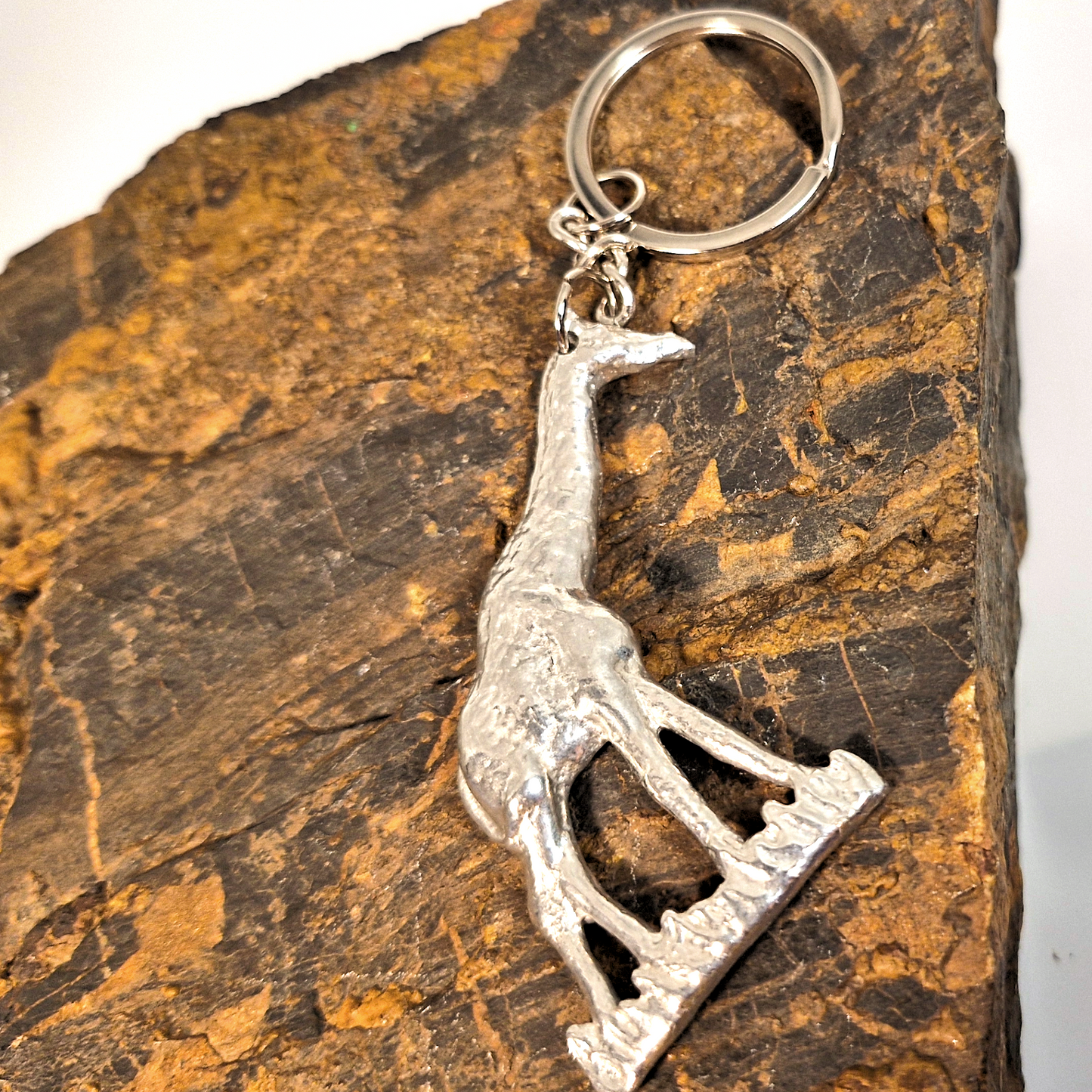 Pewter - Keyring Giraffe