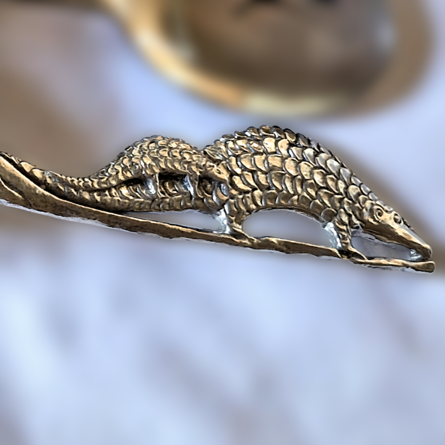 Pewter - Salad Servers - Pangolin Mother & Pup