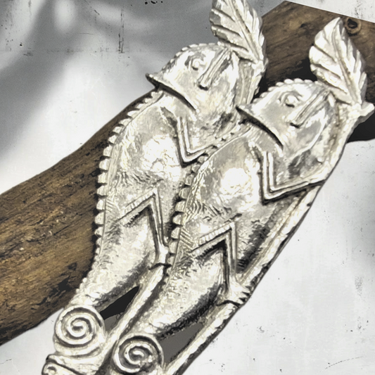 Pewter - Salad Servers - Mysterious Chameleon