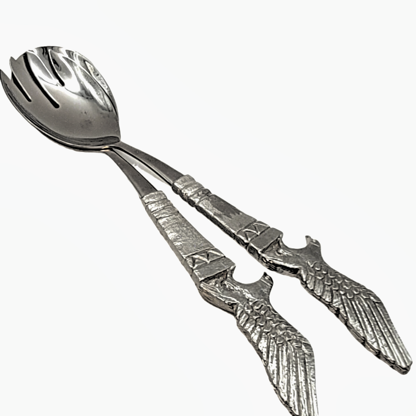 Pewter - Salad Servers - Eagle in Flight