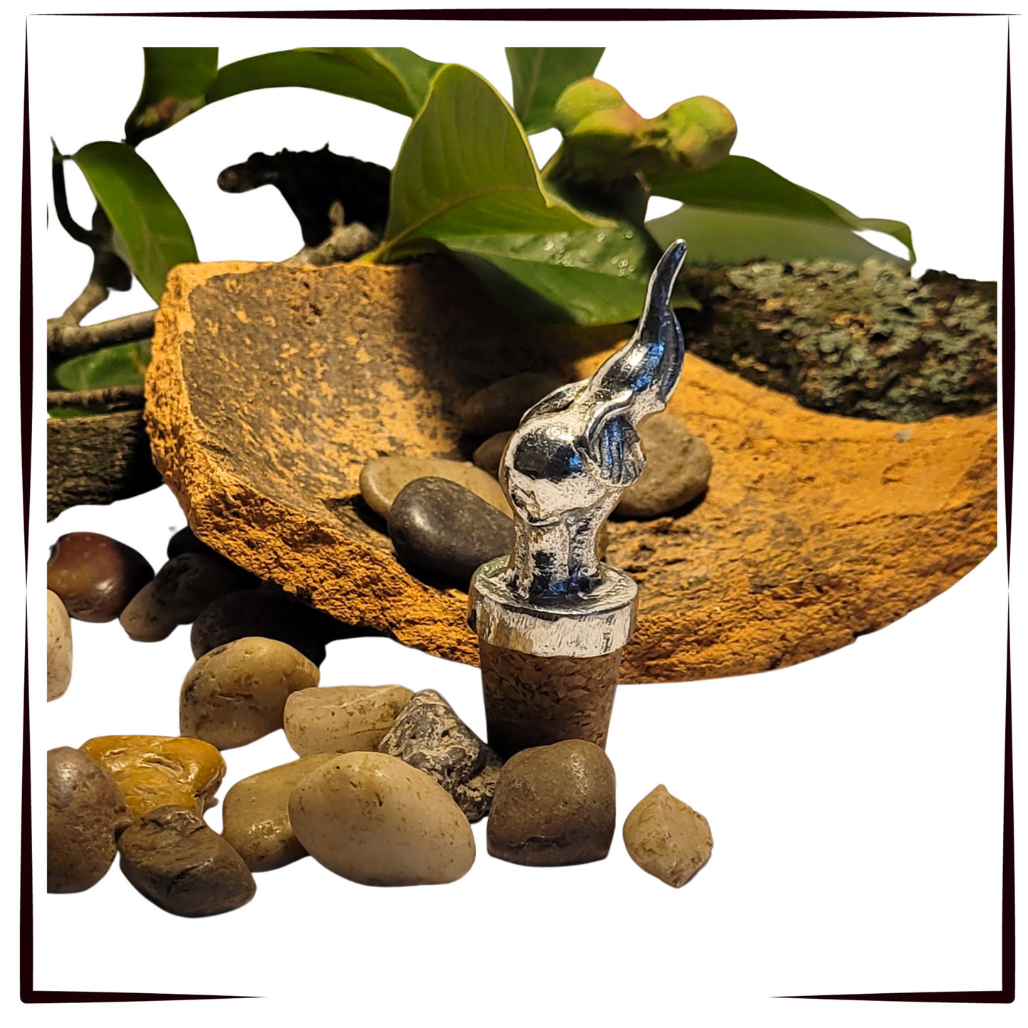 Pewter - Stunning African Elephant Bottle Stopper