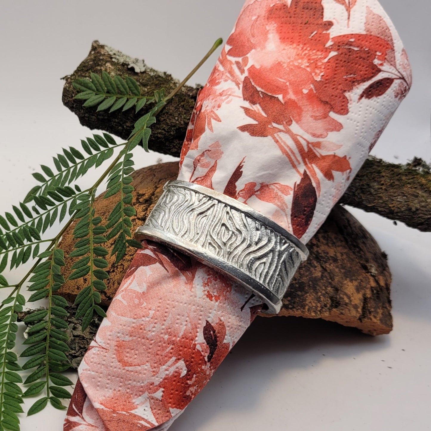 Pewter - Unique Animal Print Napkin Rings
