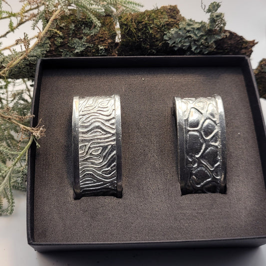 Pewter - Unique Animal Print Napkin Rings