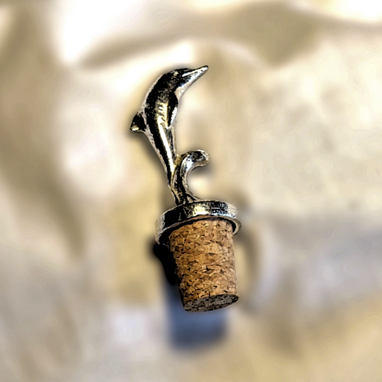 Pewter - Bottle Stopper - Dolphin