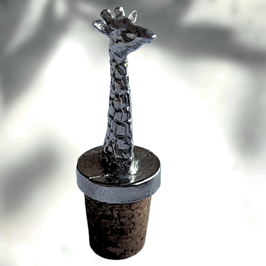 Pewter - Bottle Stopper - Giraffe