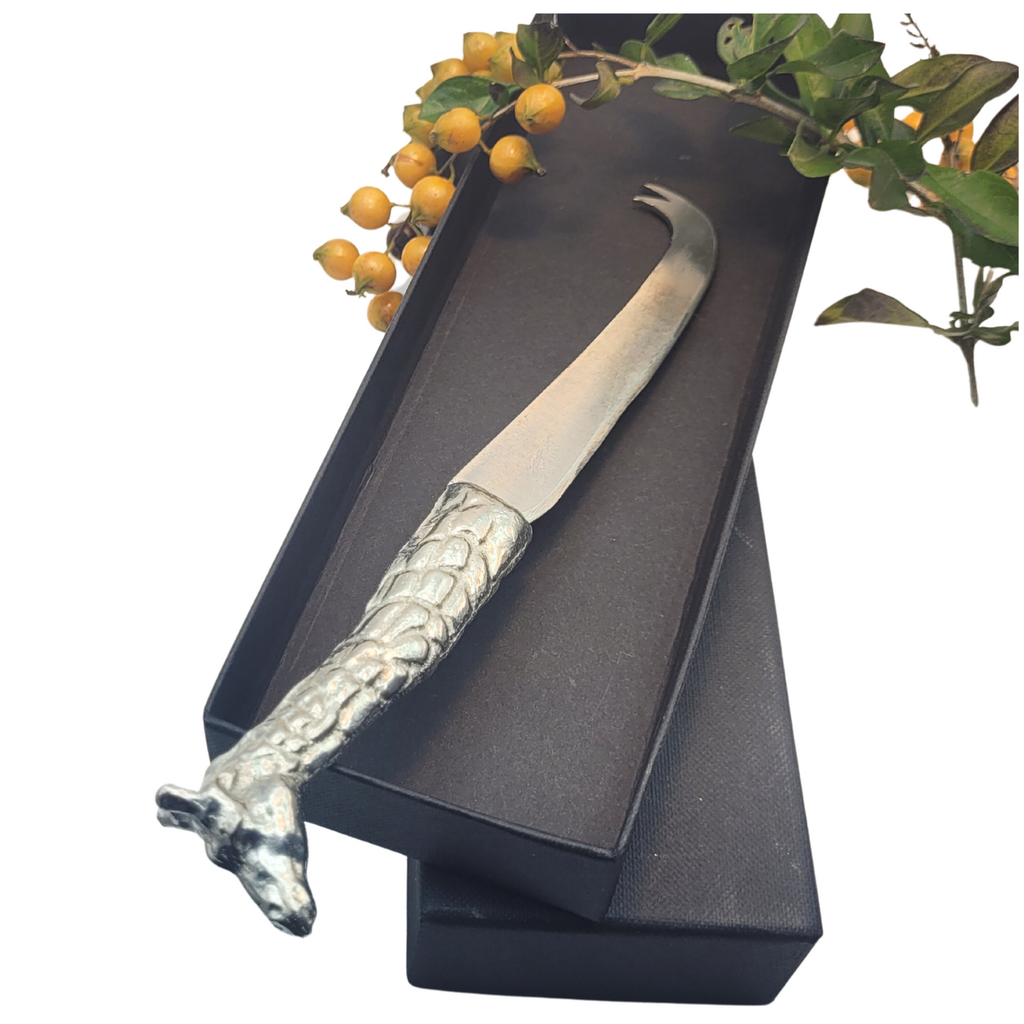 Pewter - Elegant Giraffe - Cheese Knife