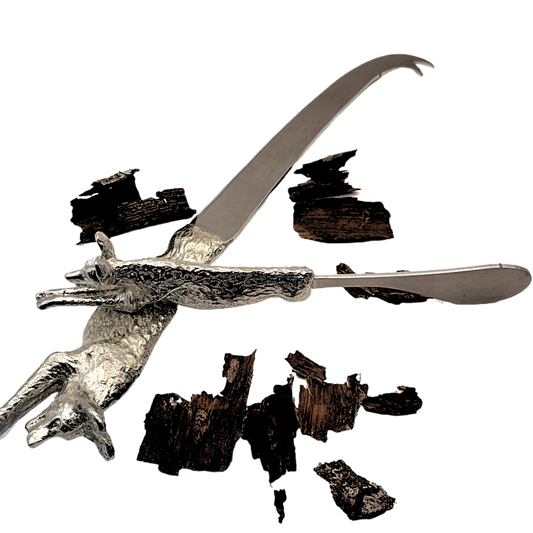 Pewter - Exquisite Wild Dog - Cheese And Pate Knife Set