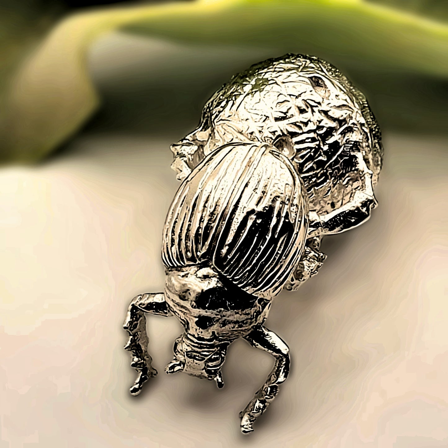Pewter - Striking Dung Beetle - Tumblebug